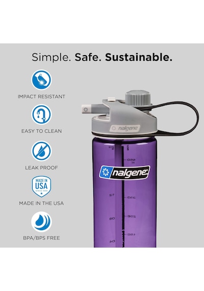 Nalgene Unisex Gençlik Çoklu İçecek Birimi, Mor, 0,6 Litre