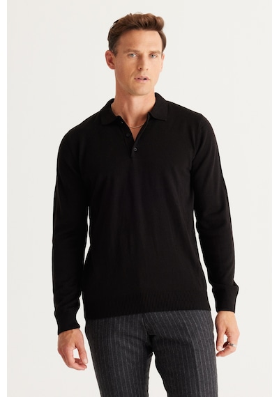 AC&Co / Altınyıldız Classics Altınyıldız Classics Tüylenme Yapmayan Anti Pilling Kumaş Standart Fit Erkek Polo Yaka Triko 4A4923100003SYHL Siyah AC&Co / Altınyıldız Classics Altınyıldız Classics Tüylenme Yapmayan Anti Pilling Kumaş Standart Fit Erkek Polo Yaka Triko 4A4923100003SYHL Siyah