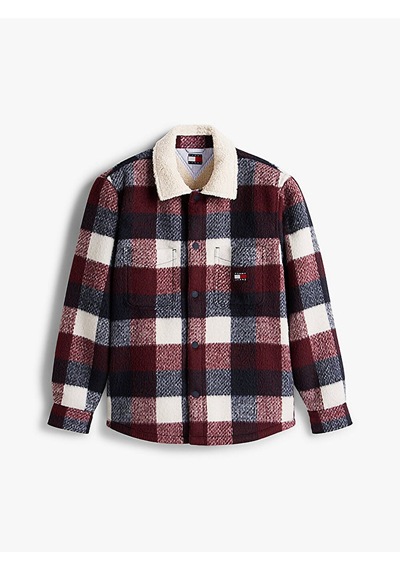 Tommy Hilfiger Tjm Check Teddy Overshırt Ext Erkek Mavi Gömlek - Dm0dm22010 Mavi
