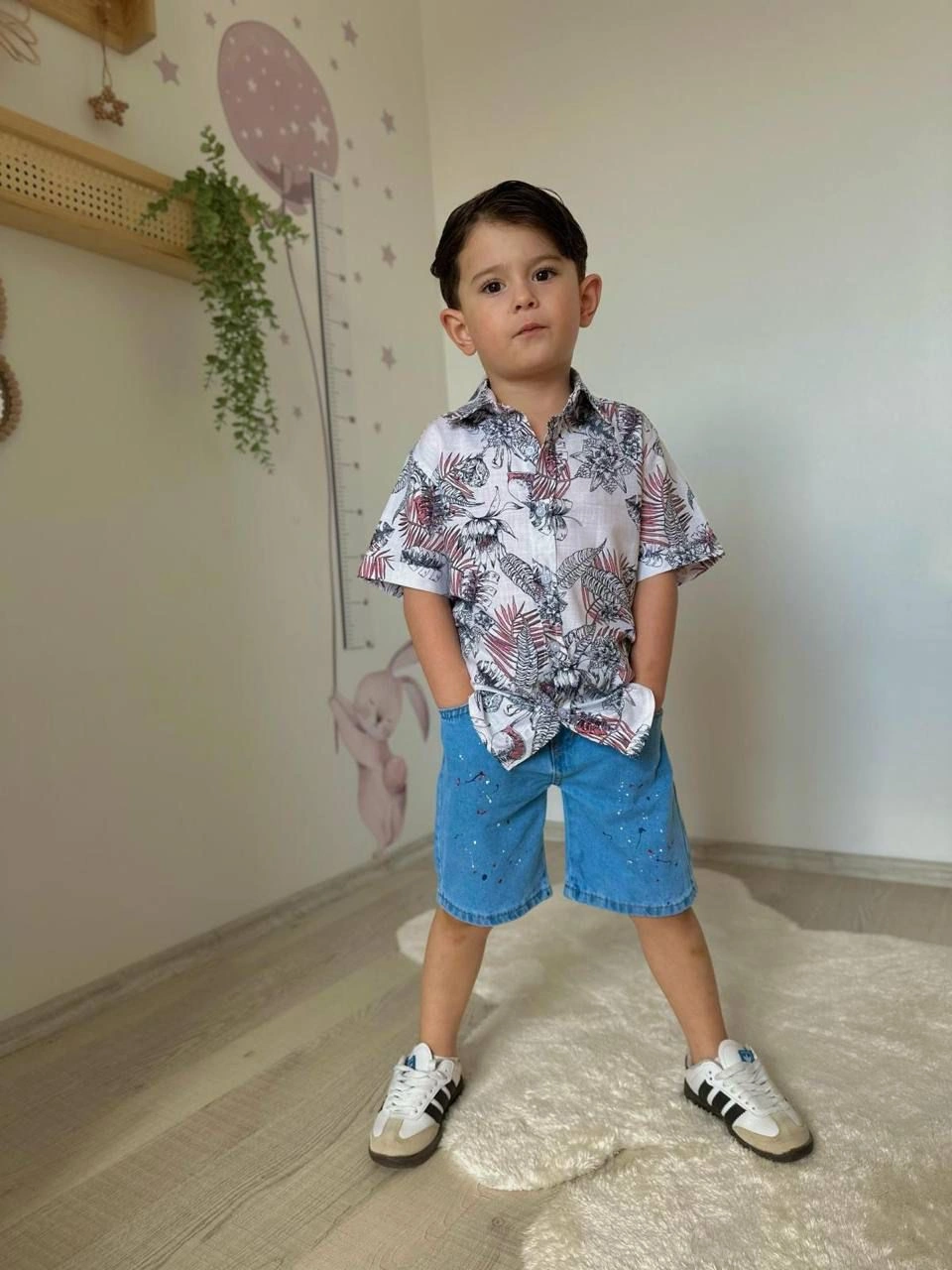 Cg Kids Yaprak Desenli Keten Gömlek Jean Kot Şort Erkek Çocuk Alt Siyah - Beyaz - Gri - Kırmızı Cg Kids Yaprak Desenli Keten Gömlek Jean Kot Şort Erkek Çocuk Alt Siyah - Beyaz - Gri - Kırmızı