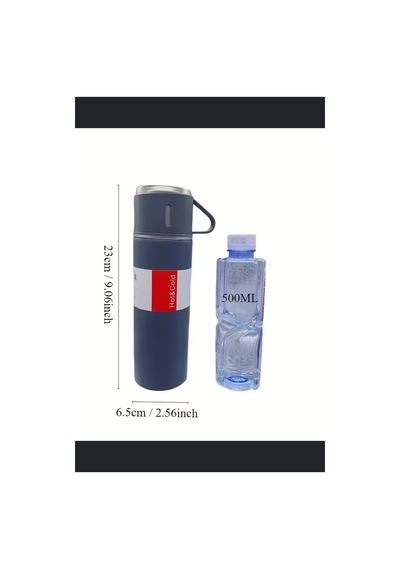Paslanmaz Çelik Termos Seti 500 Ml 16.9 Oz Kapaklı İzoleli Kupa, Sıcak & Soğuk İçecekler İçin, O Diğer