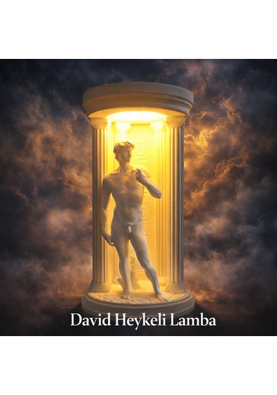 David Heykeli Lamba Led Işıklı Dekoratif Gece Lambası Modern Ev Ofis Masa Lambası Beyaz