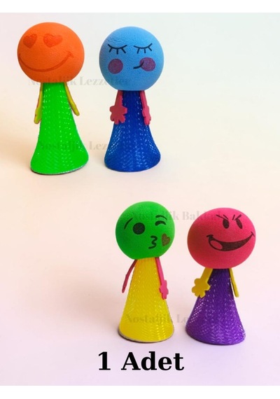 Zıplayan Oyuncak Emojili Zıp Zıp Oyun 1 Adet Pinyata İçi Parmaklara Takılan Emoji Top Bas Fırlat
