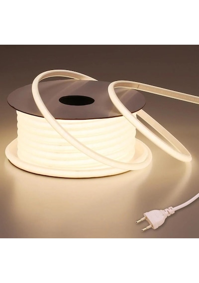 Neon Şerit Led 220 Volt Esnek Silikonlu Aydınlatma + Fiş Dahil 4 Mt-4000k Diğer