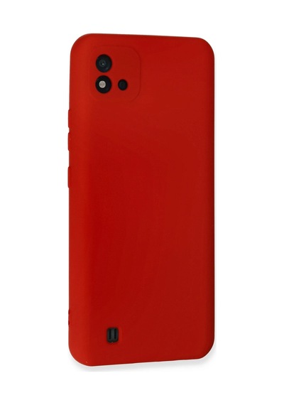 Newface - 690 - Realme C11 2021 Kılıf Nano İçi Kadife Silikon - Csmo-tex - - Kırmızı