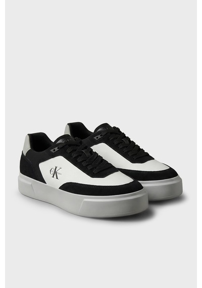 Calvin Klein Logolu Sneaker Ayakkabı Hm0hm0244906x Erkek Ayakkabı Hm0hm02449 06x Siyah-beyaz-gri