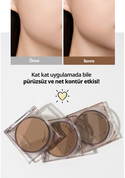 Peripera Doğal Görünüm Sunan 3 Lü Kontür Kiti Perıpera V Shading 002 Deep Brown