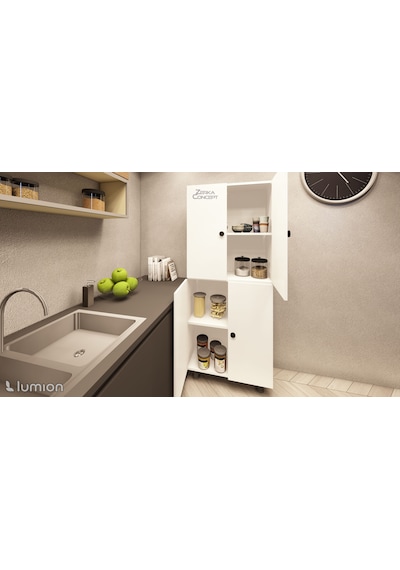 Modus Çok Amaçlı Mutfak Banyo Ayakkabılık Dolabı 70 Cm 6 Bölmeli