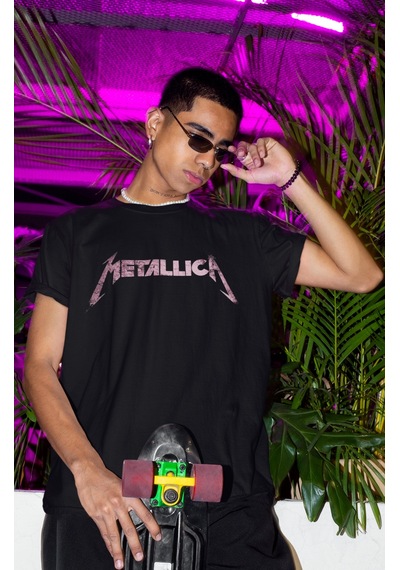 Sevbano Metallica Rock Metal Müzik Grubu Sırt Baskılı Unisex Oversize Tiş Siyah