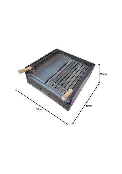 40x50 Cm Barbekü Taş Ocak Taş Şömine Bims Barbekü İçine Kızaklı Izgara Kül Çekmeceli Izgara