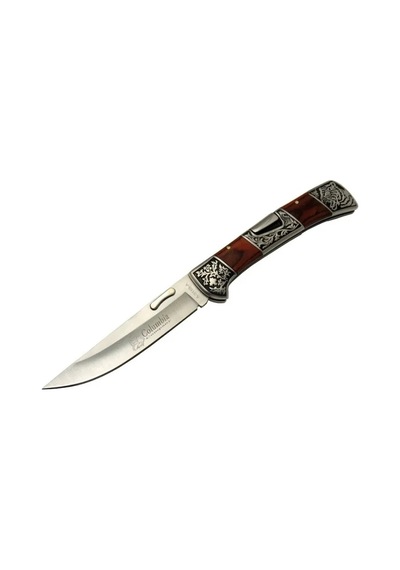 A 3159 A Kamp Çakı 24 Cm - İşlemeli Gül Ağacı Saplı, Kemerlikli
