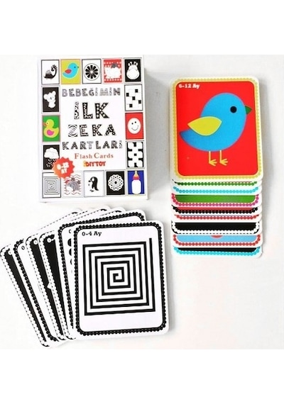 Diytoy Flash Cards İlk 50 Sözcük + Bebeğimin İlk Zeka Kartları 2'li Set