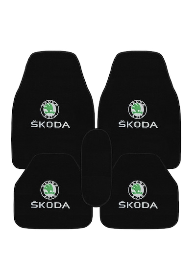 Skoda Uyumlu Nakış İşlemeli 5 Li Oto Halı Paspas Seti