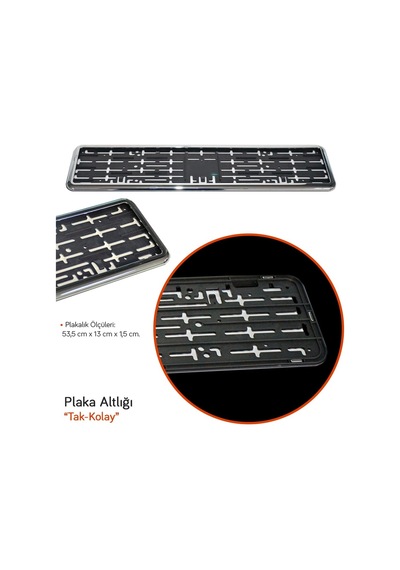 Nyf Urf1-82416 Plaka Altlığı Premium Tak Kolay Plastik Krom Tekli