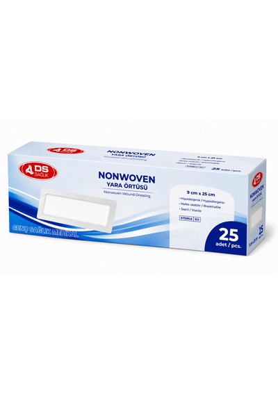 Ds Sağlık Nonwoven Yara Örtüsü 9cm 25cm 25'li