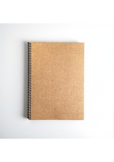 Çizgili Spiralli Not Defteri, A4 Boyut 21x29,7 Cm , 60 Yaprak, 90gr. Ivory Kağıt, Ofis İçin İd Siyah Kapak