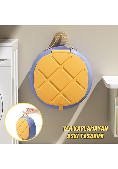 Tuvalet Eğitici Katlanabilir Taşınabilir Çocuk Lazımlık Portatif Seyahat Bebek Tuvaleti Sarı