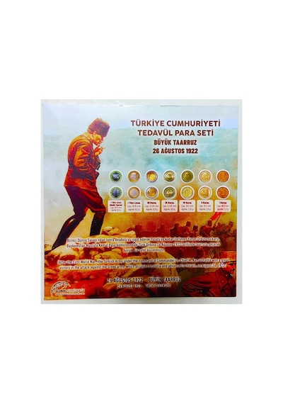 Türkiye Cumhuriyeti Tedavül Para Seti Büyük Taarruz 26 Ağustos 1922 Atatürk Temalı Koleksiyon Seti