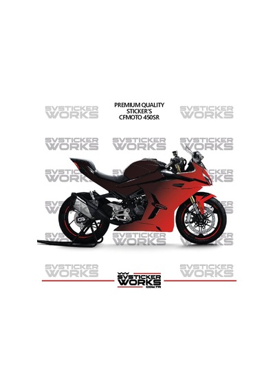 Cfmoto 450sr Kaplama Sticker Çift Renk Motor Kaplama Modeli Hazır Kit Yüksek Kalite