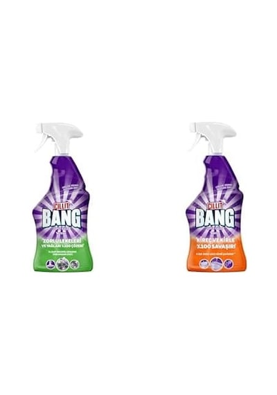 Mutfak Yağ Ve Kireç Çözücü Sprey 750 Ml Ve Cillit Bang Süper Güçlü Kir Ve Kireç Çözücü Sprey 1 X 750 Ml