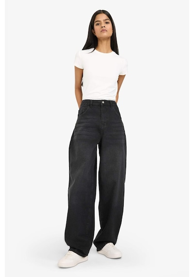 Defacto Baggy Fit Yüksek Bel Uzun Jean Pantolon G8021ax26spnm40 Siyah-nm40