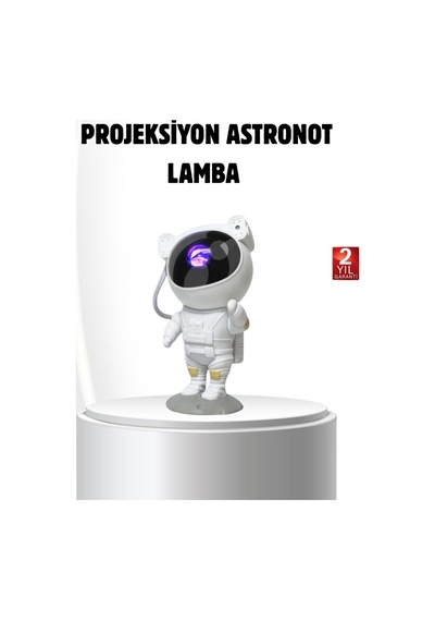 Bluetooth Müzikli Astronot Projeksiyon Lambası Yıldız Ve Ay Efektli Belirtilmemiş