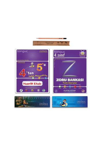 Tonguç Akademi 5. Sınıf 4 Ten 5 E Hazırlık Yaz Tatili Kitabı - 4. Sınıf Zoru Bankası Tekrar Seti 2 Kitap