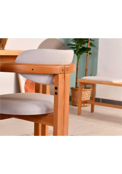Vow Chair Cheri - Modern Ve Ahşap Masa Sandalye Takımı - 4 Sandalye, 1 Masa - Krem Medium Genel Vow Chair Cheri - Modern Ve Ahşap Masa Sandalye Takımı - 4 Sandalye, 1 Masa - Krem Medium Genel