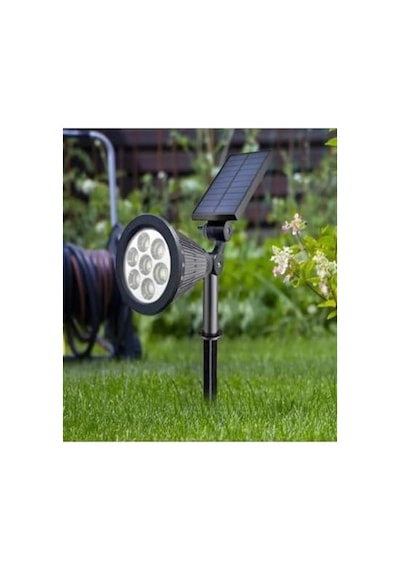 Ayrex Solar Kazıklı Çim Armatür Cata 7w Güneş Enerjili Led Çim Lambası Bahçe Ağaç Aydınlatma Lambası Amber