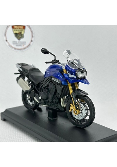 Triumph Explorer 1:18 Ölçek Diecast Motosiklet Model Lisanslı Metal Maket Oyuncak & Biblo