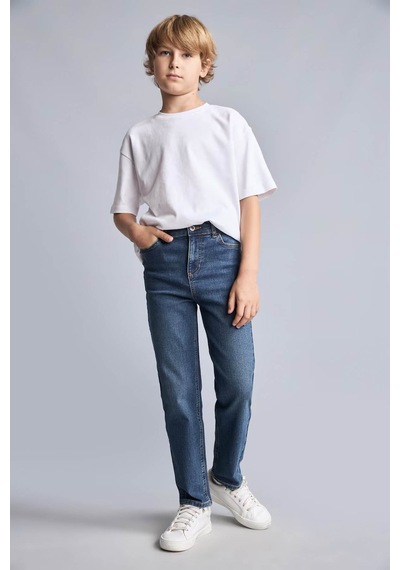 Defacto Straight Fit Mavi Erkek Çocuk Jean Pantolon F0455a8/nm41