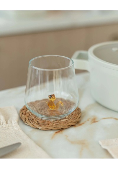 Hasır 6 Lı Bardak Altlığı 12 Cm Çay Fincan Kupa Mum Altlığı Dekoratif Supla Koyu Kahverengi