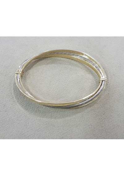 Altın Kelepçe 14K Versage Tasarım 12 Mm 3 Burgu Sarı Altın