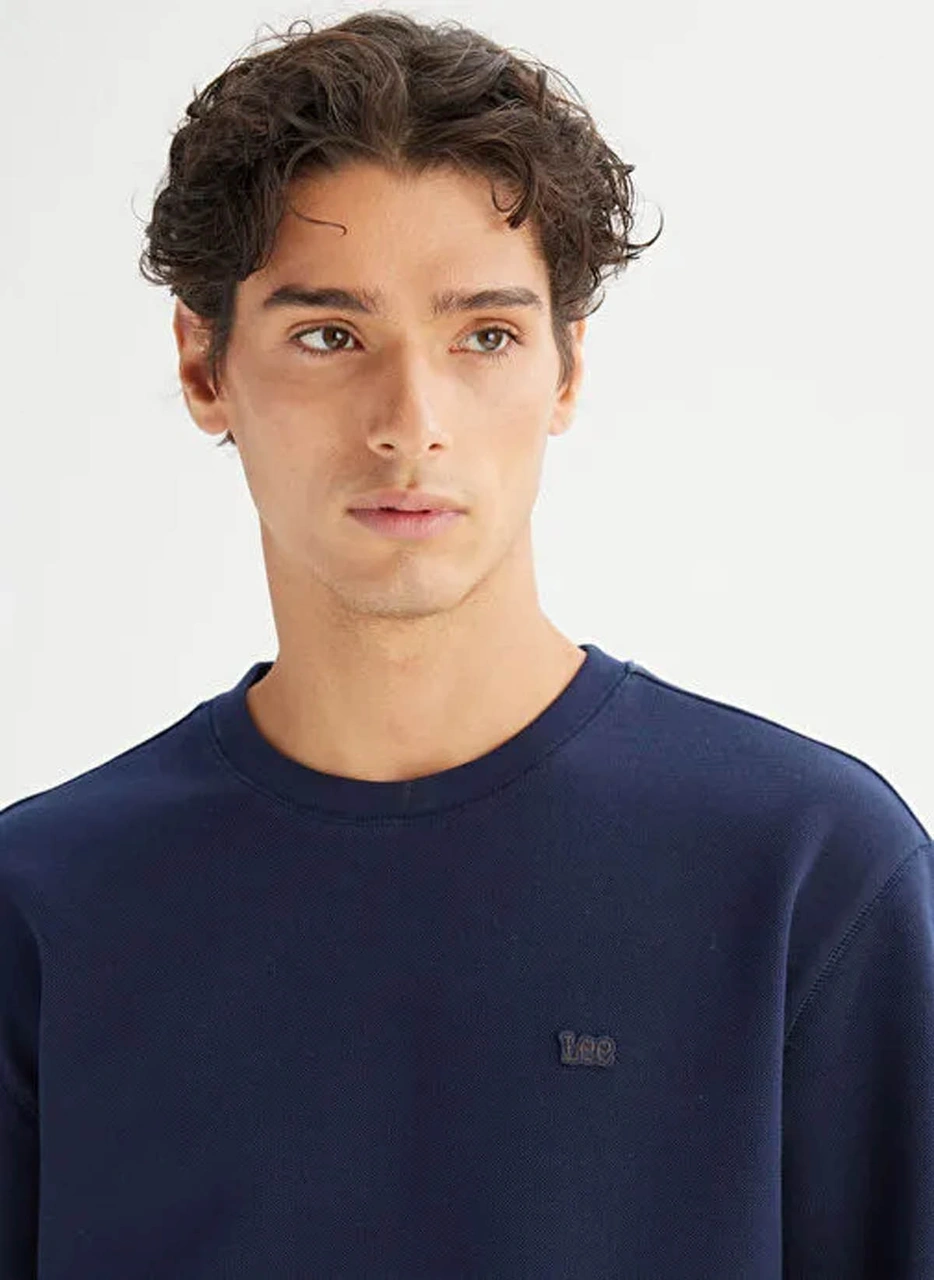 Lee Small Logo Lacivert Erkek Sweatshirt L2520308411 Lacivert