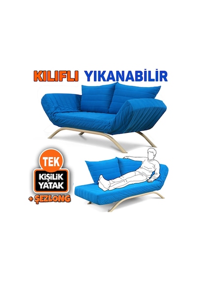 Seray Seray'Dan Serkolaç 2Li Tek Kişilik Yataklı Kanepe