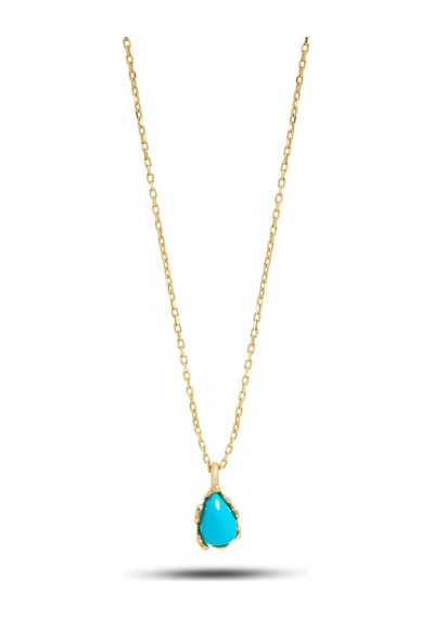 Debora Jewelry 14 Ayar Altın Firuze Taşlı Kolye
