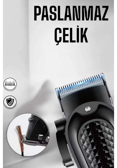 Suya Dayanıklı Tıraş Makinesi Keskin Bıçaklı Dijital Göstergeli Şarjlı 1.5 Saat
