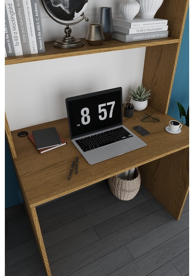 Modern Dolaplı Raflı Kitaplıklı Çalışma Masası %100 Mdf Bilgisayar Ofis Ders Masası Çm03 Karına Modern Dolaplı Raflı Kitaplıklı Çalışma Masası %100 Mdf Bilgisayar Ofis Ders Masası Çm03 Karına