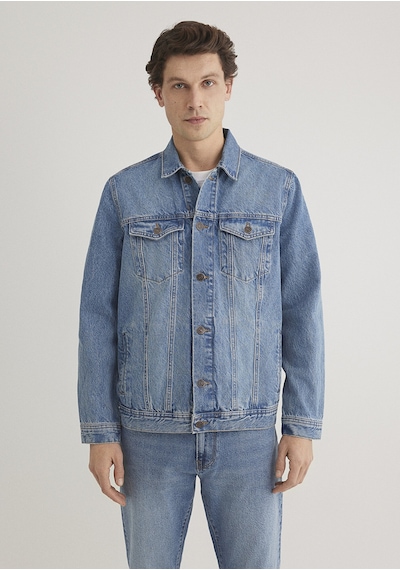 Mavi - Drake Classic Denim Puslu Indigo Mavi Jean Ceket 010143-89136 Koyu Mavi