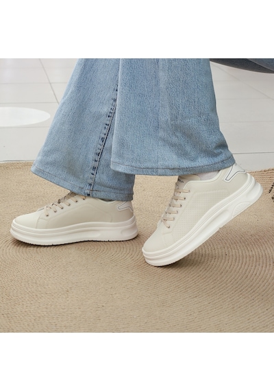 2230-conpax Mcqueen Modeli Anatomik Tabanlı Üst Kalite Unisex Sneakers Ayakkabı Bej