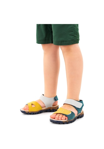 Kiko Kids Erkek Çocuk Sandalet Arz 2362 Petrol - Sarı