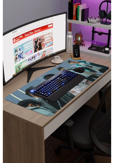 Weak Hero Class - K Drama V5 90x40 Xxl Gaming Kauçuk Kaymaz Taban Mouse Pad Fare Altlığı