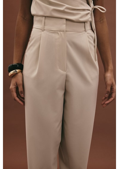 Sateen Lena Havuç Pantolon - Taş-136963 Taş