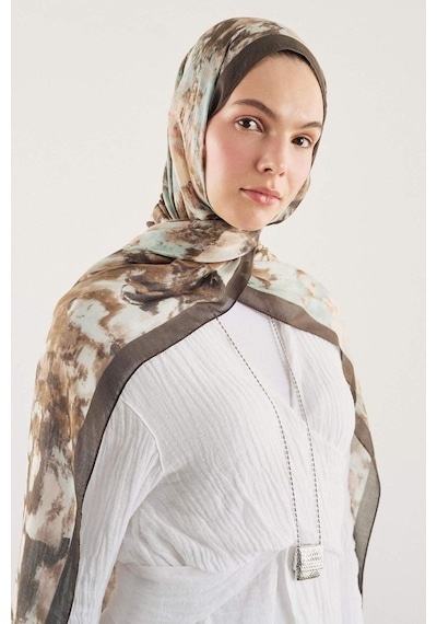 Defacto Fresh Scarfs X Defacto Shadow Floral Viskon Şal I1753ax26smbk27 Siyah-bk27