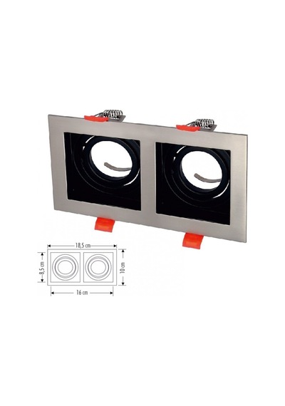 Cata Pars Ikili Kare Satin Dekoratif Spot Ct-5226