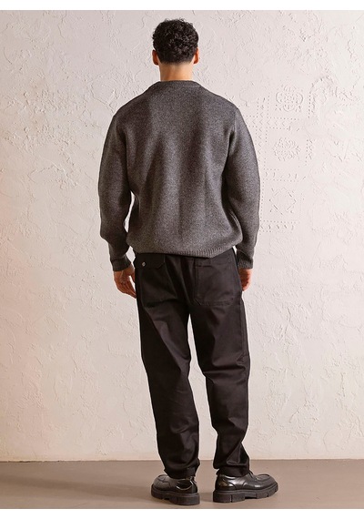 Gmg Fırenze Vizon Erkek Bisiklet Yaka Regular Fit Kazak Gu25mfw04016 Gri