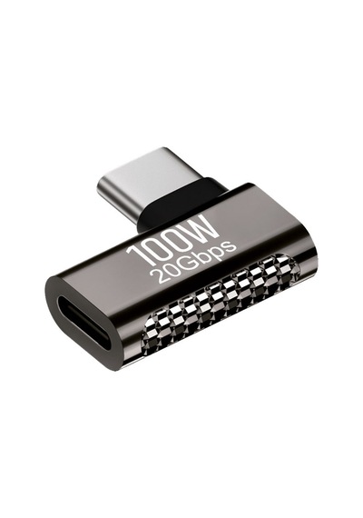 100w Usb C 90 Derece L Tipi Adaptör 20gbps Veri Aktarımı 8k Ultra Hd Görüntü Destekli