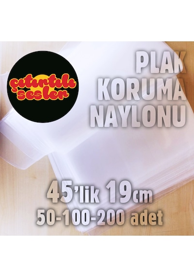 45'lik Plak Koruma Naylonu Dahil 50 Adet