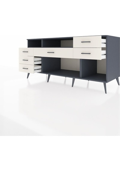 Kronos Konsol 2 Raflı 6 Çekmeceli 176x59x83 Antrasit-antrasit/aytaşı Antrasit/aytaşı Kronos Konsol 2 Raflı 6 Çekmeceli 176x59x83 Antrasit-antrasit/aytaşı Antrasit/aytaşı