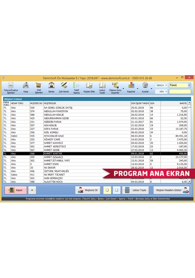 Demirsoft Müşteri Takip Kasa Stok Ve Veresiye Defteri 9